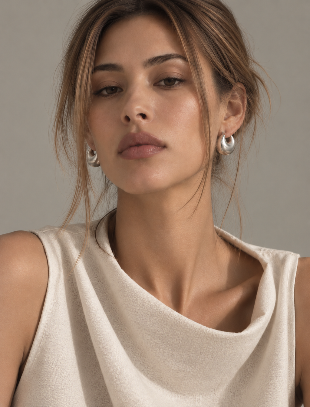 Matte Luna Drop Earrings