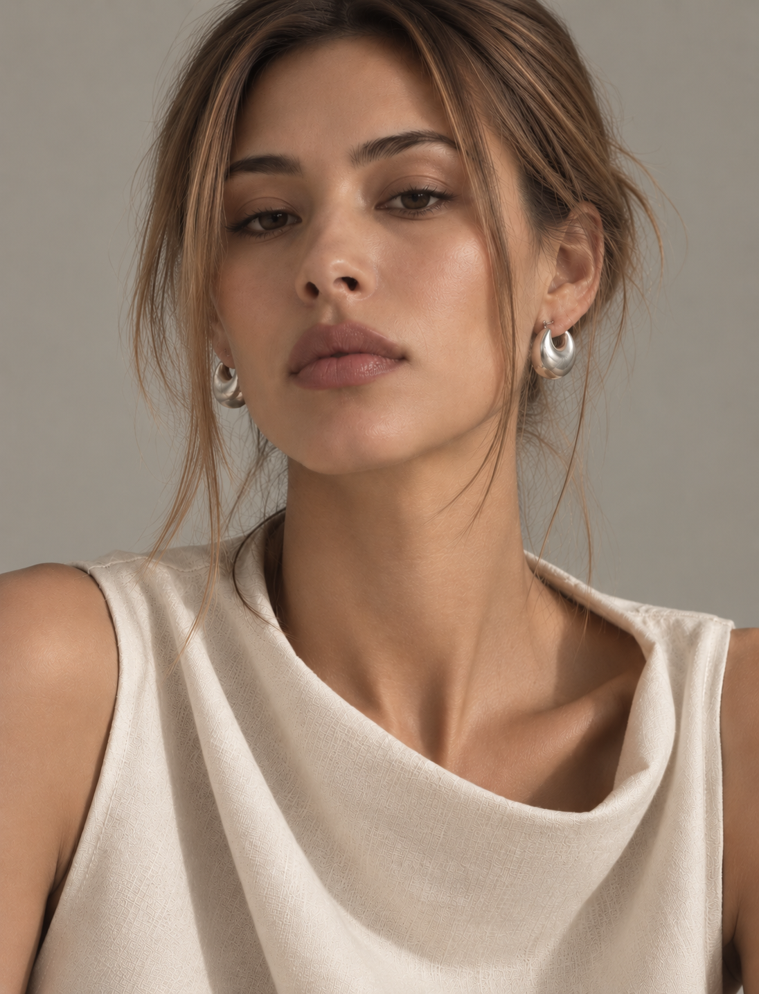 Matte Luna Drop Earrings