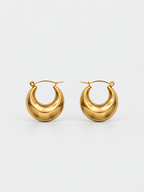 Sculpted Crescent Hoops