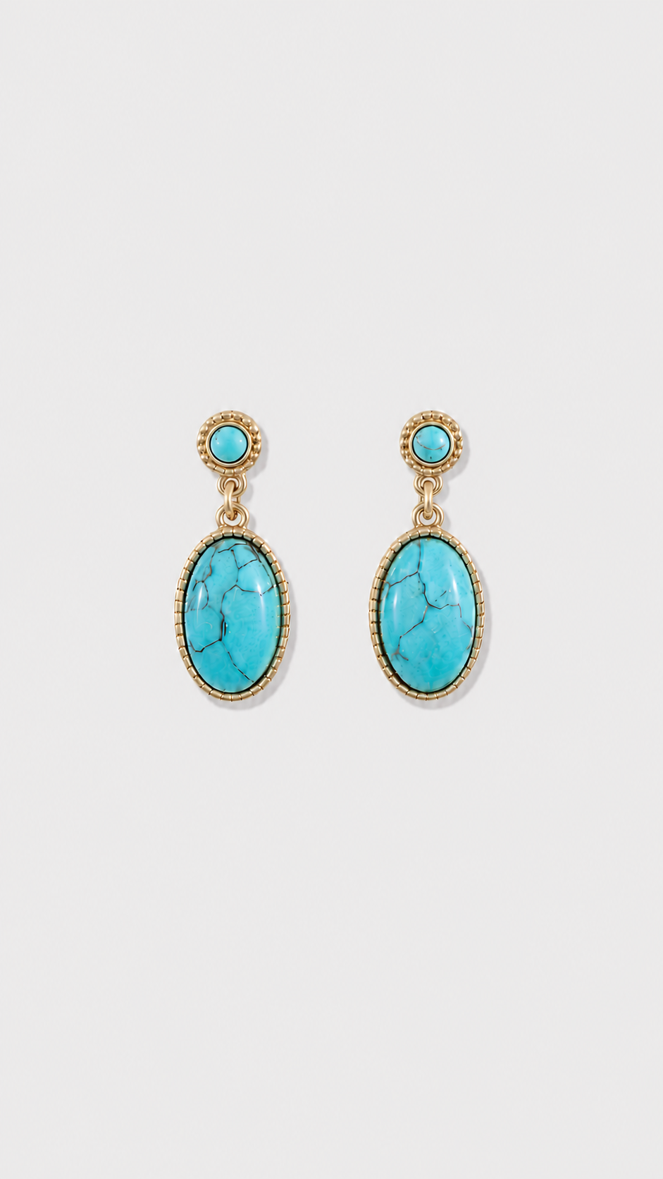 Turquoise Oval Earrings
