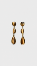 Golden Stone Drop Earrings