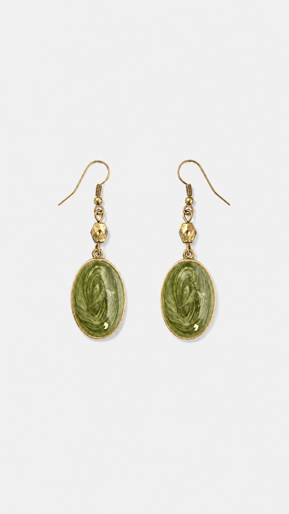 Olive Marble Earrings
