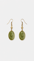 Olive Marble Earrings