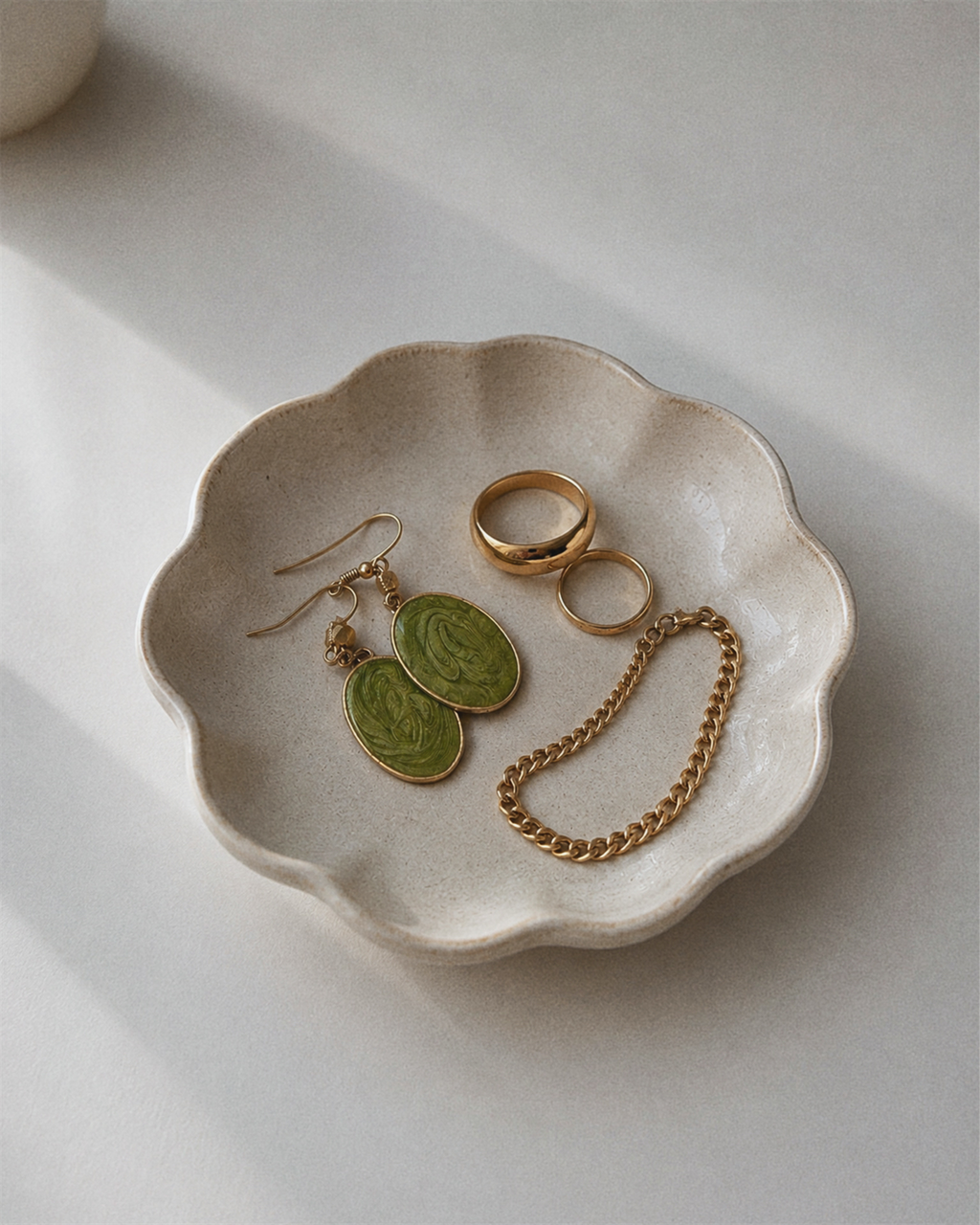 Olive Marble Earrings