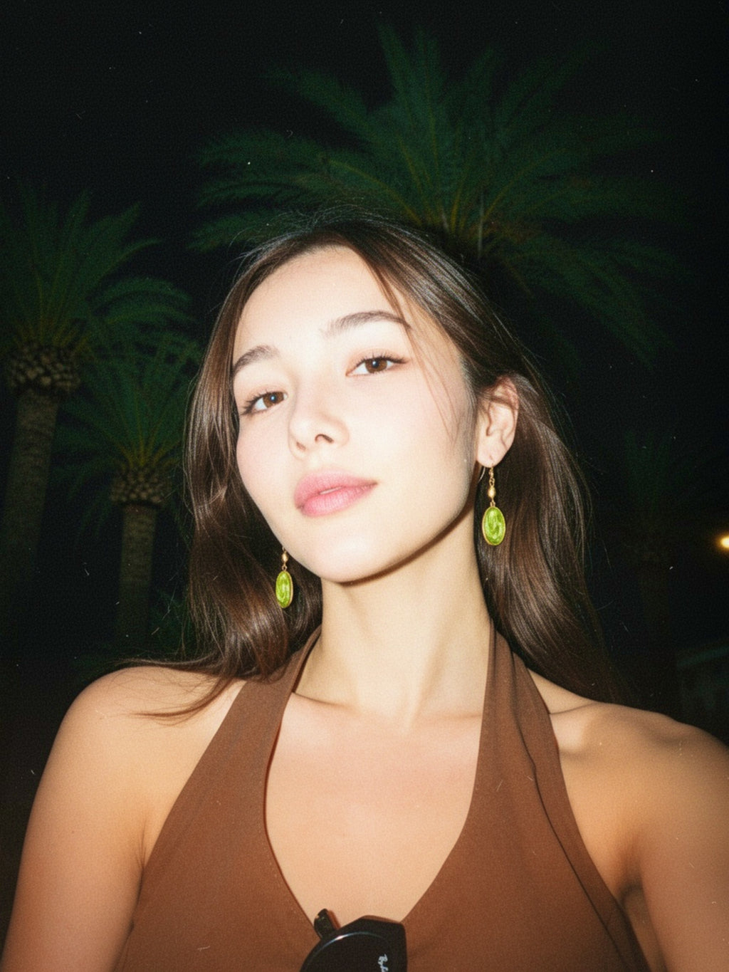Olive Marble Earrings