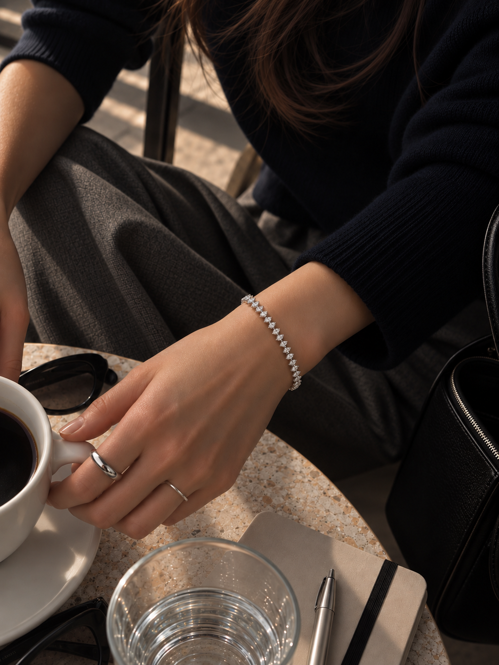 Marquise cut Tennis Bracelet